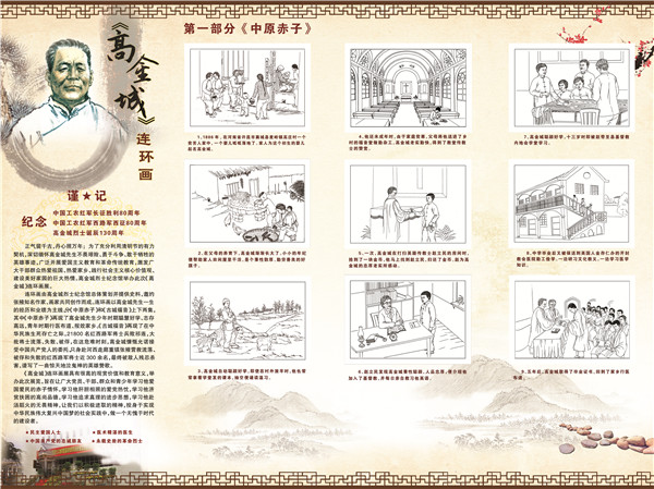 “禮贊百年 回顧黨史”慶祝中國(guó)共產(chǎn)黨成立100周年藝術(shù)展之《高金城》連環(huán)畫(huà)展