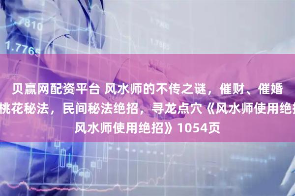 贝赢网配资平台 风水师的不传之谜，催财、催婚、催丁、催桃花秘法，民间秘法绝招，寻龙点穴《风水师使用绝招》1054页