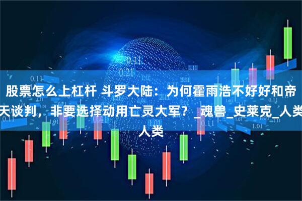 股票怎么上杠杆 斗罗大陆：为何霍雨浩不好好和帝天谈判，非要选择动用亡灵大军？_魂兽_史莱克_人类